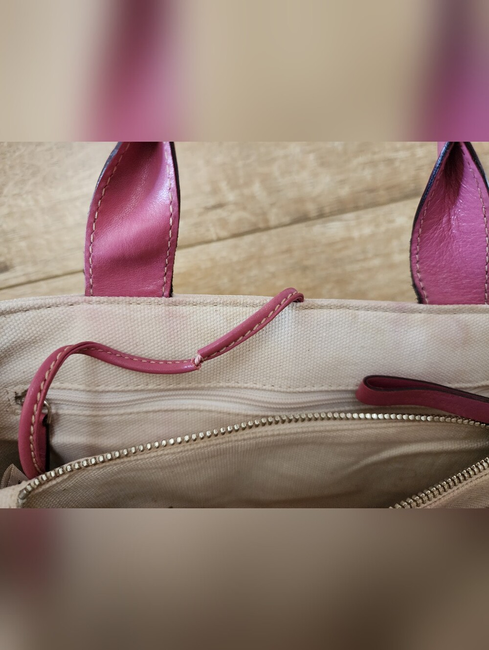 $240 Kate Spade x Maira Kalman Limited Ed Canvas & Leather Dog Walking Tote FLAW - Picture 9 of 16